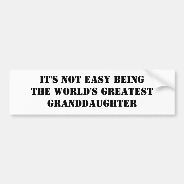 Granddaughter Bumper Sticker (Front)