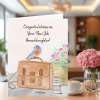 Granddaughter Congratulation Your New Job Bluebird