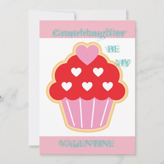 Granddaughter Cupcake Valentine Card (Front)