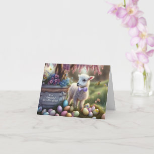 Granddaughter Cute Easter with Easter Eggs Card