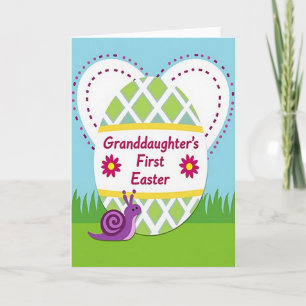 Granddaughter Easter Graphic Art Card