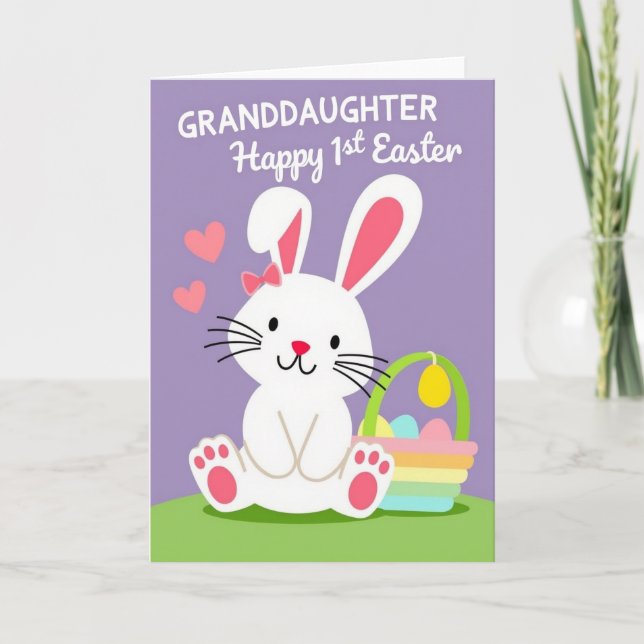 Granddaughter First Easter Art Card (Front)