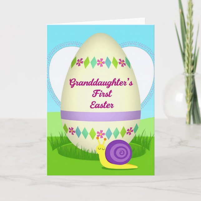 Granddaughter First Easter Day Card (Front)
