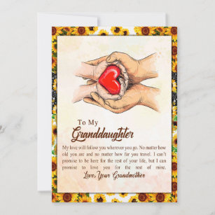 Granddaughter Gift   Love Grandmother Family Group Holiday Card