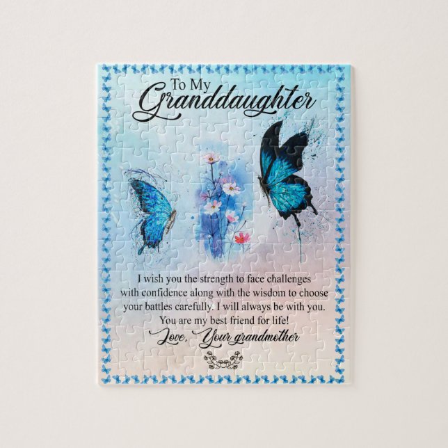 Granddaughter Gift | Love Grandmother Family Group Jigsaw Puzzle (Vertical)