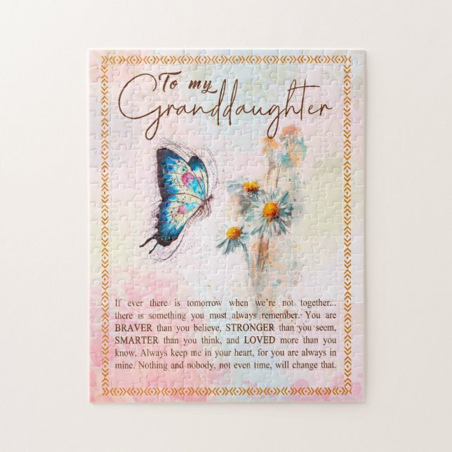 Granddaughter Gifts | From Grandpa Grandma Family Jigsaw Puzzle (Vertical)