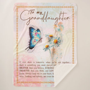 Granddaughter Gifts   From Grandpa Grandma Family Sherpa Blanket