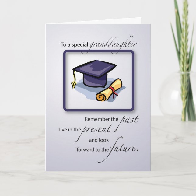 Granddaughter Graduation Congratulations Remember Card (Front)