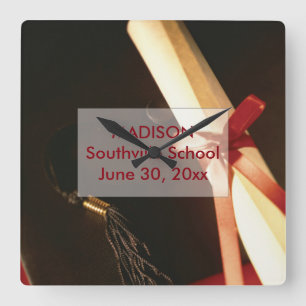 Granddaughter Graduation Wishes, Square Clock