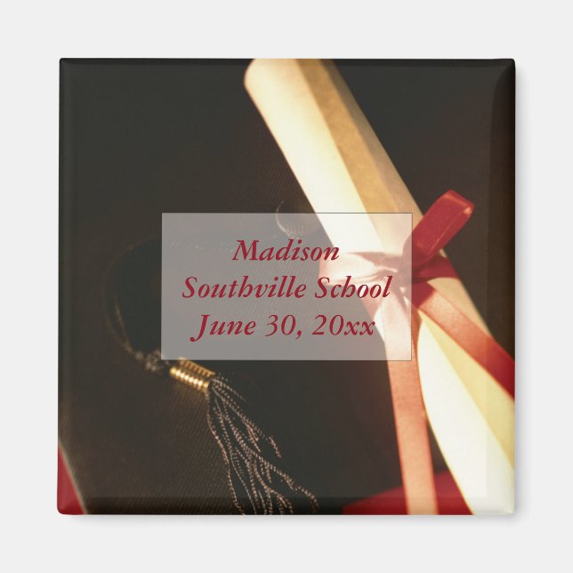 Granddaughter Graduation Wishes, Square Magnet (Front)