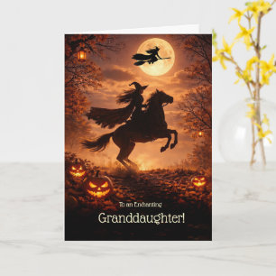 Granddaughter Halloween with Witches Card