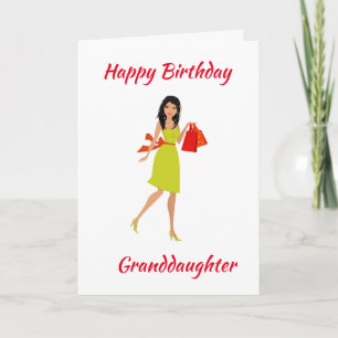 ‘GRANDDAUGHTER’ HAPPY BIRTHDAY CARD