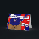 Granddaughter - Happy Birthday Coast Guardsman! Card<br><div class="desc">Wish your Coast Guard hero a Happy Birthday with this fun unique birthday card. Personalise it by adding a picture of your hero on the inside. (This design works for all rates and ranks.)</div>
