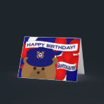 Granddaughter - Happy Birthday Coast Guardsman! Card<br><div class="desc">Wish your Coast Guard hero a Happy Birthday with this fun unique birthday card. Personalise it by adding a picture of your hero on the inside. (This design works for all rates and ranks.)</div>
