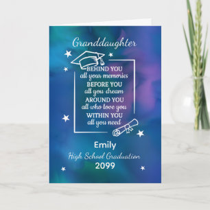 Granddaughter High School Graduat Custom Name Year Card