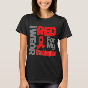 Granddaughter - I Wear Red Ribbon T-Shirt