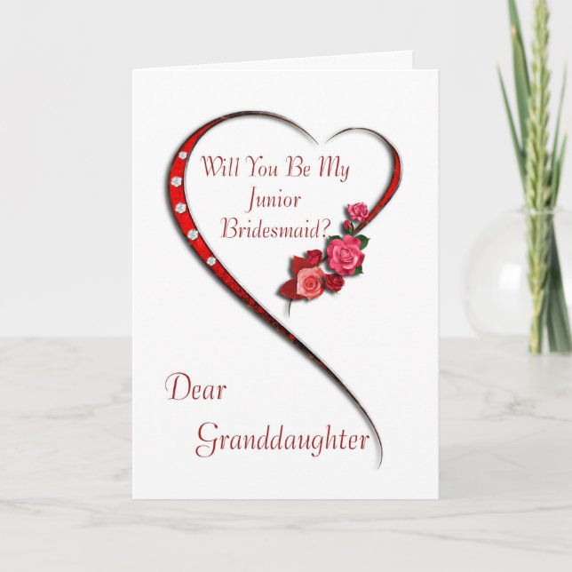 Granddaughter Junior Bridesmaid invite (Front)