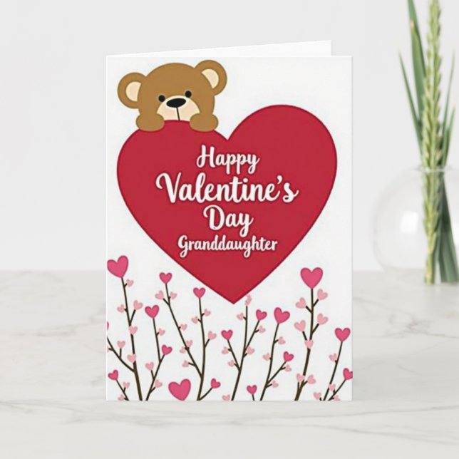 Granddaughter Love Valentine Card (Front)