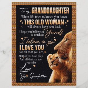 Granddaughter Lovers Letter To My Granddaughter Custom Letterhead
