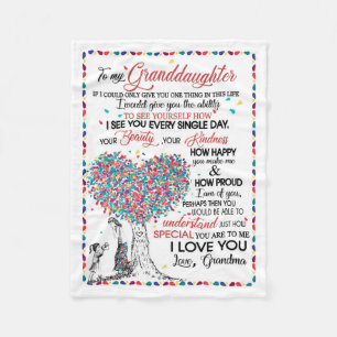 Granddaughter Lovers Letter To My Granddaughter Fleece Blanket