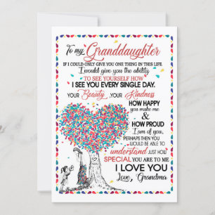 Granddaughter Lovers   Letter To My Granddaughter Invitation
