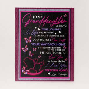 Granddaughter Lovers   Letter To My Granddaughter Jigsaw Puzzle