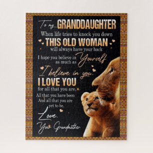 Granddaughter Lovers   Letter To My Granddaughter Jigsaw Puzzle