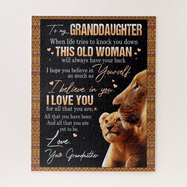 Granddaughter Lovers | Letter To My Granddaughter Jigsaw Puzzle (Vertical)
