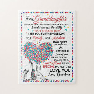 Granddaughter Lovers   Letter To My Granddaughter Jigsaw Puzzle