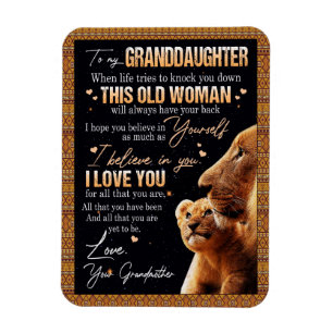 Granddaughter Lovers Letter To My Granddaughter Magnet