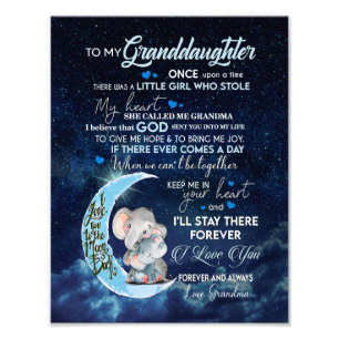 Granddaughter Lovers   Letter To My Granddaughter Photo Print