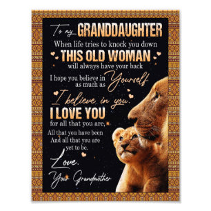 Granddaughter Lovers Letter To My Granddaughter Photo Print