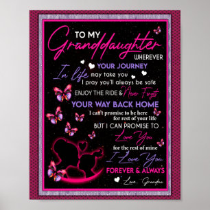 Granddaughter Lovers Letter To My Granddaughter Poster