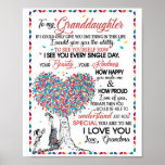 Granddaughter Lovers | Letter To My Granddaughter Poster<br><div class="desc">Granddaughter Lovers | To My Granddaughter Special You Are To Me I Love You Love From Grandma</div>