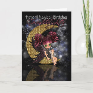 Granddaughter Magical Birthday cute little moon Card