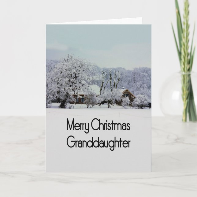 Granddaughter   Merry Christmas card (Front)