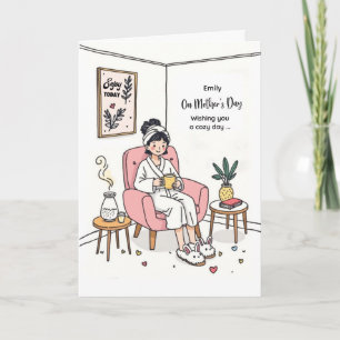 Granddaughter Mother's Day Cosy Relaxing Card