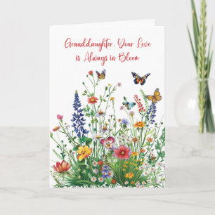 Granddaughter Mothers Day Love In Bloom Wildflower Card