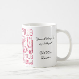 Granddaughter Name Emily Typography Mug