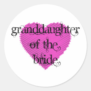 Granddaughter of the Bride Classic Round Sticker