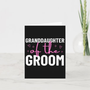 Granddaughter Of The Groom Wedding Marriage Party  Card