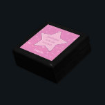 Granddaughter Pink Star Heart Gift Box<br><div class="desc">This is a wonderful jewellery or gift box for a grandparent to give to a granddaughter. It features your customised text on a pink heart bordered in white and maroon, and placed on a pretty pink confetti background of hearts and stars. Currently, the heart says "Granddaughters are the stars in...</div>