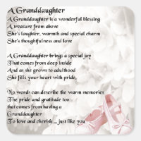 Granddaughter Poem - Ballet Shoes Design