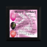 Granddaughter Poem - Happy Birthday Design Gift Box<br><div class="desc">A great gift for a special granddaughter on her birthday</div>