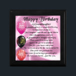 Granddaughter Poem - Happy Birthday Design Gift Box<br><div class="desc">A great gift for a special granddaughter on her birthday</div>