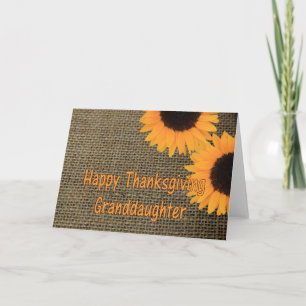 Granddaughter Thanksgiving Card