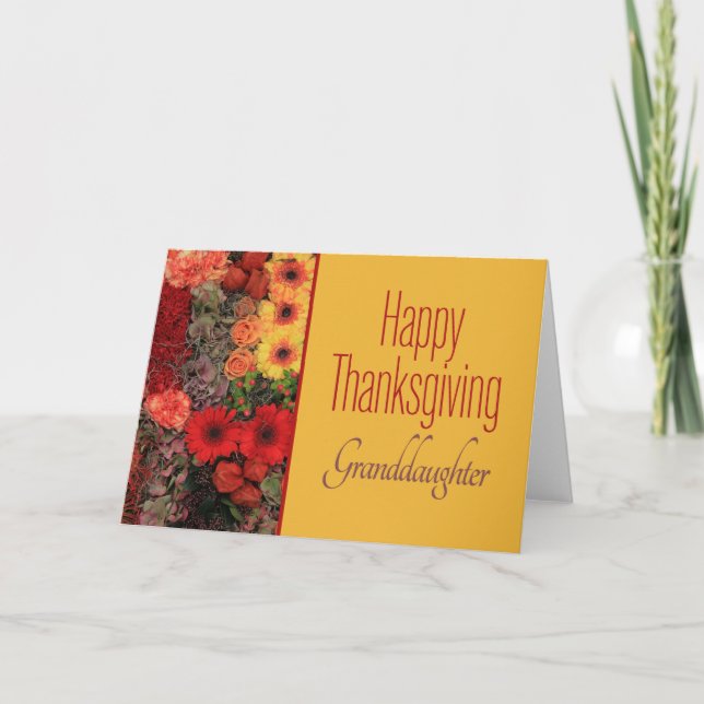 Granddaughter Thanksgiving Card (Front)