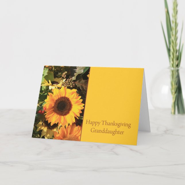 Granddaughter Thanksgiving Card (Front)