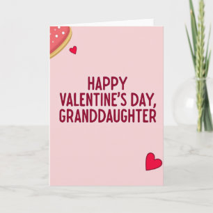 Granddaughter Valentine Message Card