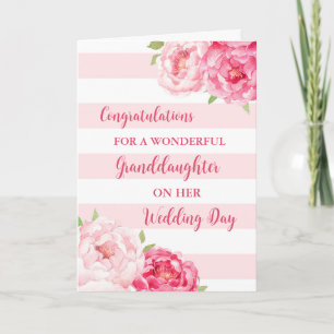 Granddaughter Wedding Day Congratulations Card